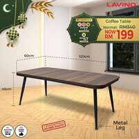 Melamine Top Steel Leg Coffee Table LVNC170